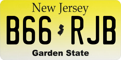 NJ license plate B66RJB