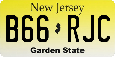 NJ license plate B66RJC