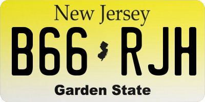 NJ license plate B66RJH
