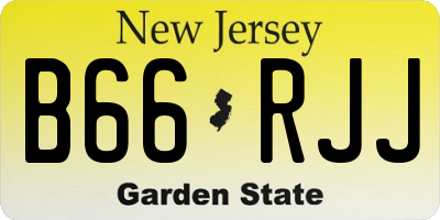 NJ license plate B66RJJ