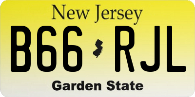 NJ license plate B66RJL