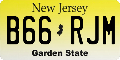 NJ license plate B66RJM