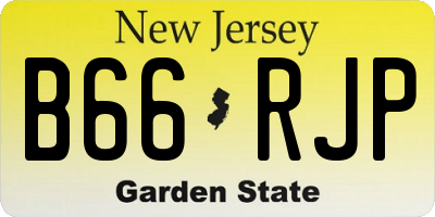 NJ license plate B66RJP