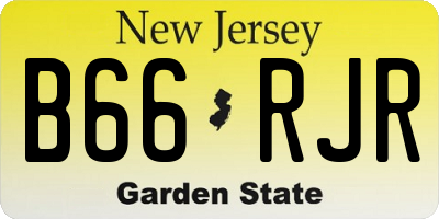 NJ license plate B66RJR