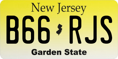 NJ license plate B66RJS