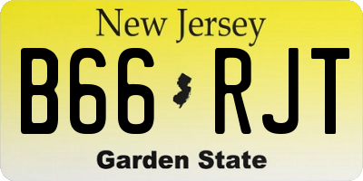 NJ license plate B66RJT