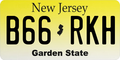 NJ license plate B66RKH