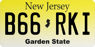 NJ license plate B66RKI