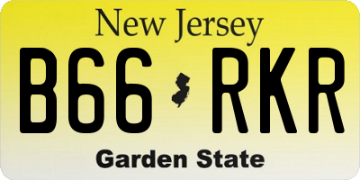 NJ license plate B66RKR