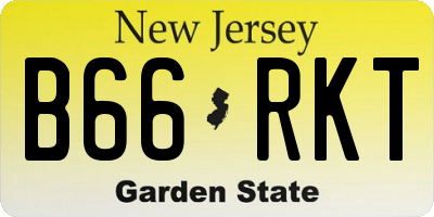 NJ license plate B66RKT