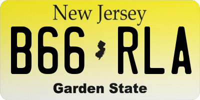 NJ license plate B66RLA