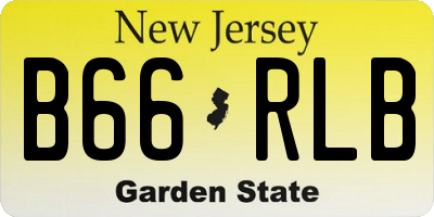 NJ license plate B66RLB