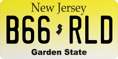 NJ license plate B66RLD