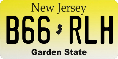 NJ license plate B66RLH