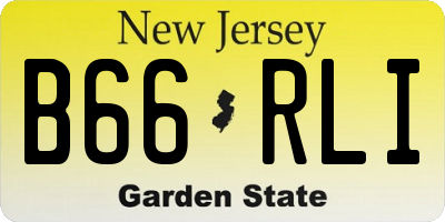 NJ license plate B66RLI