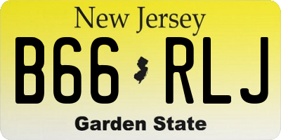 NJ license plate B66RLJ