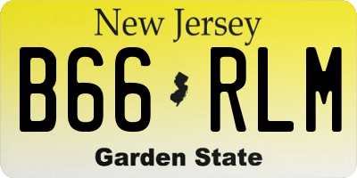 NJ license plate B66RLM