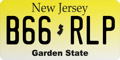 NJ license plate B66RLP
