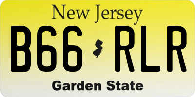 NJ license plate B66RLR