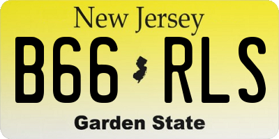 NJ license plate B66RLS