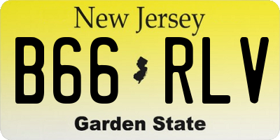 NJ license plate B66RLV
