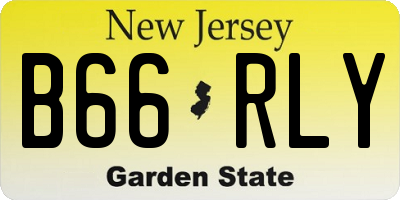 NJ license plate B66RLY
