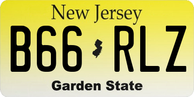 NJ license plate B66RLZ