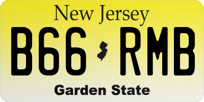 NJ license plate B66RMB