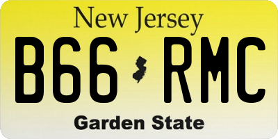 NJ license plate B66RMC