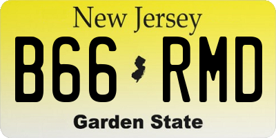 NJ license plate B66RMD