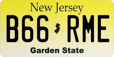 NJ license plate B66RME
