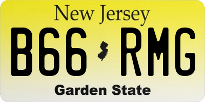 NJ license plate B66RMG