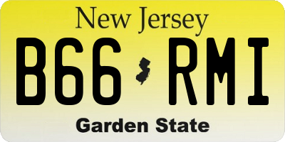 NJ license plate B66RMI
