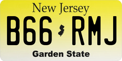 NJ license plate B66RMJ