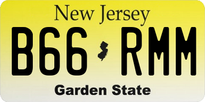 NJ license plate B66RMM