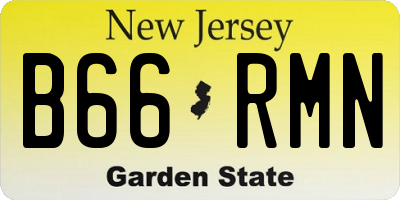 NJ license plate B66RMN
