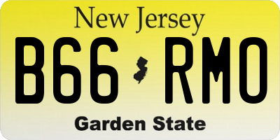 NJ license plate B66RMO