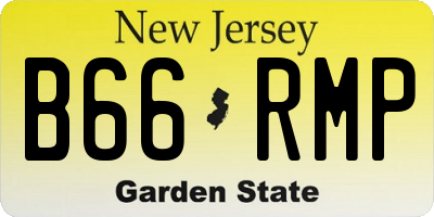 NJ license plate B66RMP