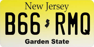 NJ license plate B66RMQ