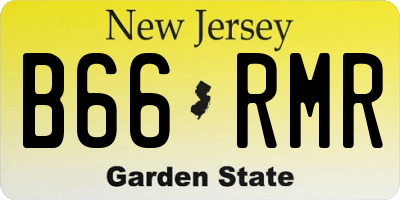 NJ license plate B66RMR