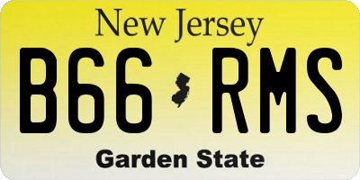 NJ license plate B66RMS