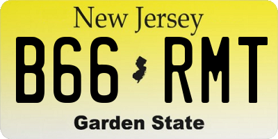 NJ license plate B66RMT