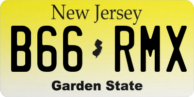NJ license plate B66RMX