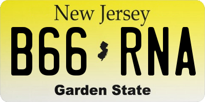NJ license plate B66RNA