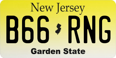 NJ license plate B66RNG