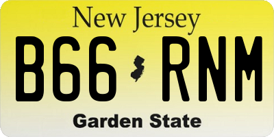 NJ license plate B66RNM
