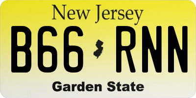 NJ license plate B66RNN