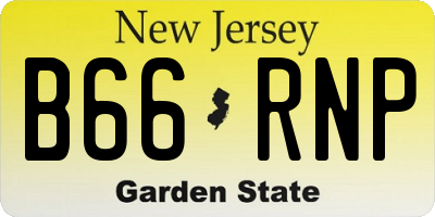 NJ license plate B66RNP