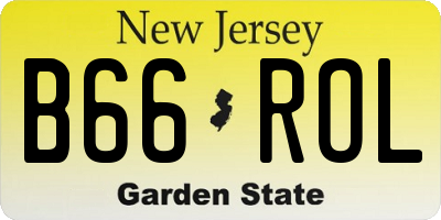 NJ license plate B66ROL