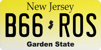 NJ license plate B66ROS